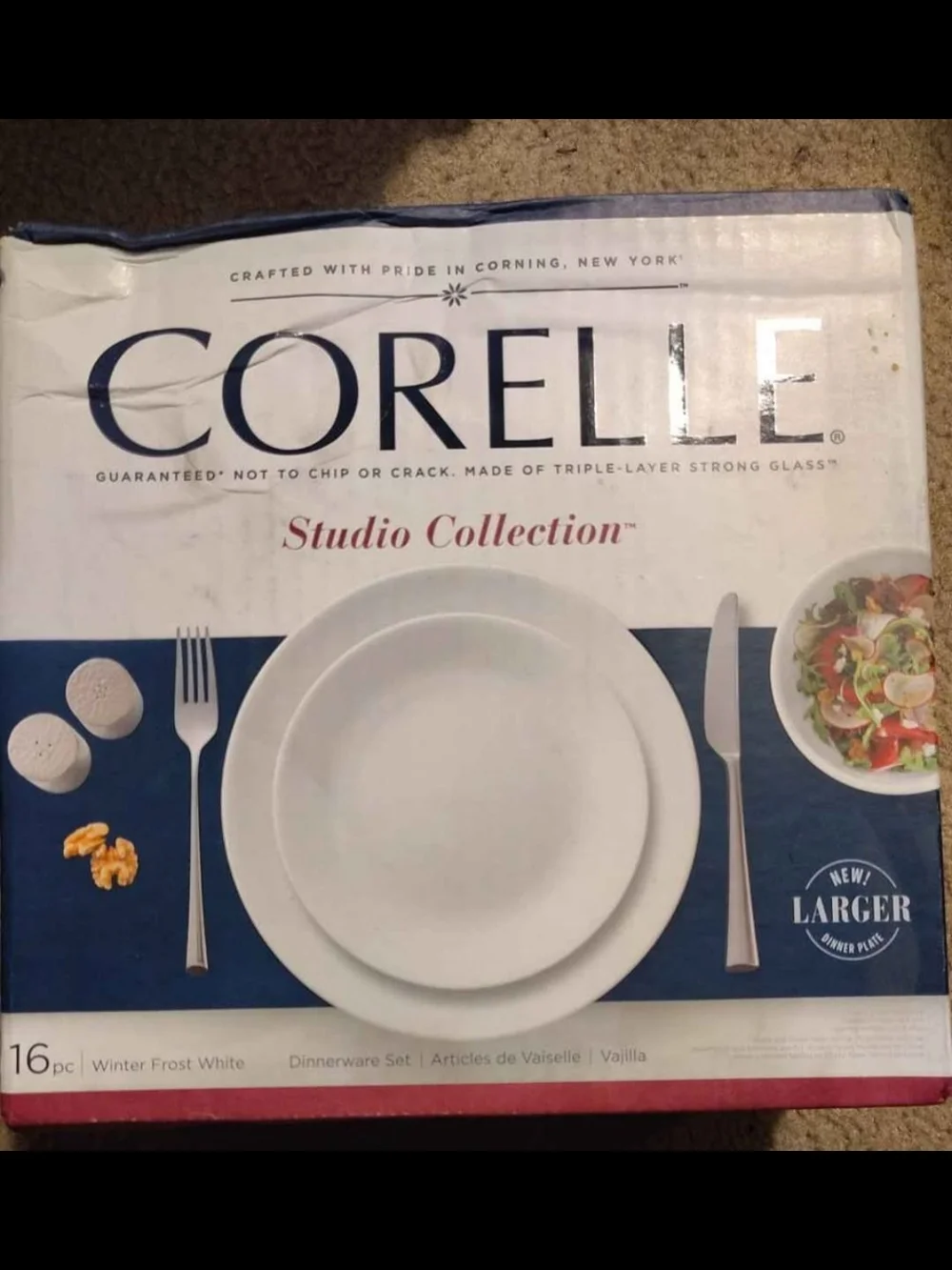 Corelle White Studio Collection Dinnerware Set - Winter Frost White